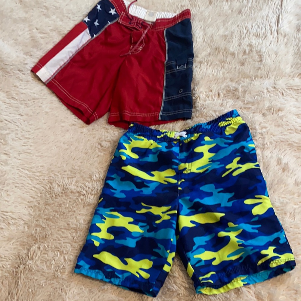 Pair of size 5 boys swim trunks